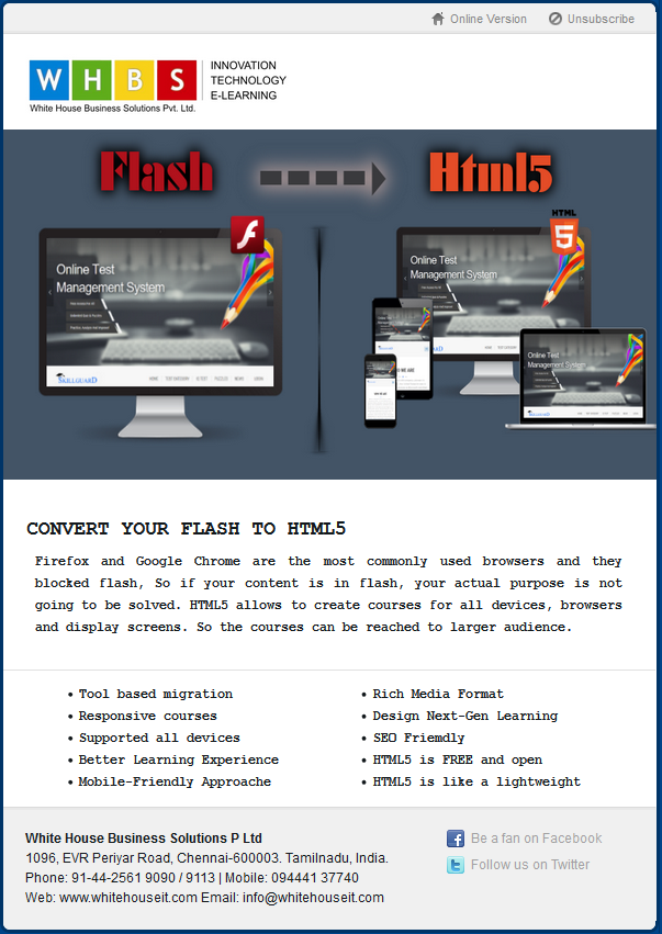 Convert your Legacy Flash Content to Html5 WHBS NEWS